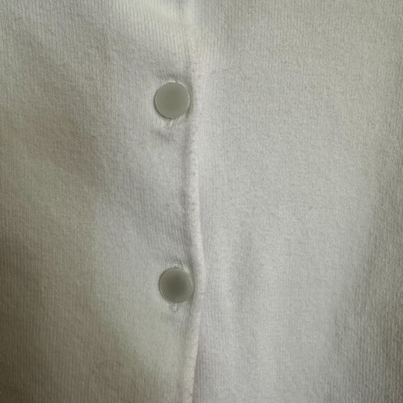 Talbot's white, button front long sleeved sweater, size 2X - Picture 2 of 11
